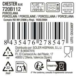 La Mediterranea Bol Redondo Snack Chester Blue 13 x 5 cm (24 Unidades)