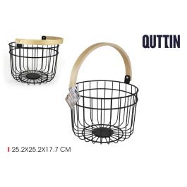 Quttin Cesta Organizador Redonda Rustic, 28x26.5x22 cm (12 Unidades) Precio: 89.49999982. SKU: S2212925