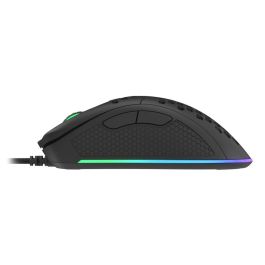GENESIS Krypton 555 Ratón Gaming USB Óptico Pixart PAW3333 8000 DPI 7 Botones Programables RGB Ergonómico Mano Derecha Negro