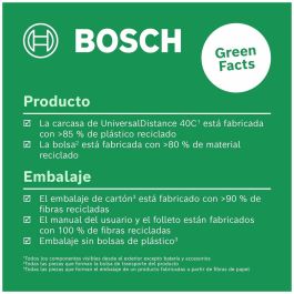 Bosch BOS4053423245196 Medidor de distancia láser UniversalDistance 40 C, medición precisa hasta 40m, Bluetooth y control remoto