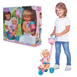 Famosa 7/17103 Nenuco y Su Triciclo con Muñeca Rubia, Pañal, Biberón y Cesta Extraíble - Diseño Rosa, Amarillo, Azul +2 Años Precio: 49.50000011. SKU: S2415946