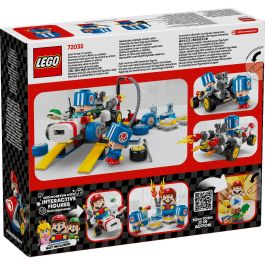 LEGO 72035 Mario Kart Garaje de Toad Set de Construcción Personalizable con Rayo GTI y 2 Toads Azules para +8 años