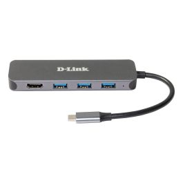 D-link Docking Station DUB-2333 USB Tipo C, 3x USB 3.2 Gen 1, 1x HDMI 1.4, Soporte 4K Ultra HD, 60W Power Delivery