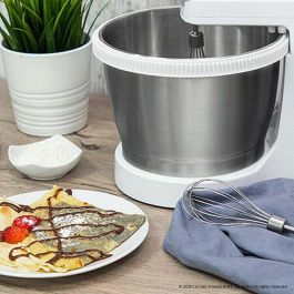 Cecotec PowerTwist 500 Steel Batidora de Varillas con Bol Autogiratorio de Acero Inoxidable 3.5L, 500W, Varilla Globo