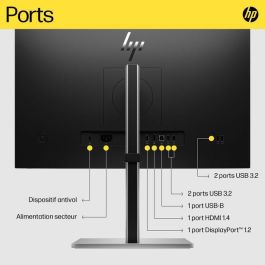 HP E24q G5 QHD Monitor - Pantalla de 23.8" IPS, Resolución 2560x1440, Ergonómico, Confort Visual, Flexibilidad para Oficina y Hogar