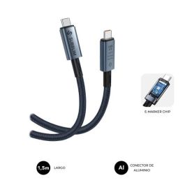 Cable USB-C a USB-C Subblim SUBCAB-C24010 1,5 m Negro Cable USB-C a USB-C Subblim SUBCAB-C24010 1,5 m Negro