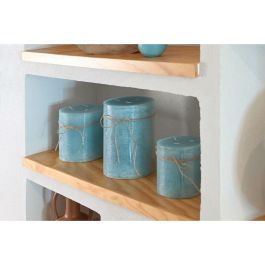 Vela Basicos DKD Home Decor Turquesa Verde 15 x 15 x 15 cm (3 Unidades) Vela Basicos DKD Home Decor Turquesa Verde 15 x 15 x 15 cm (3 Unidades)