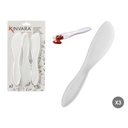 Cuchillos de plástico para untar 3 unidades Kinvara 18x10x1 cm, blanco (48 Unidades)