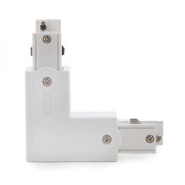 Conector L Carril Trifásico Blanco Conector L Carril Trifásico Blanco