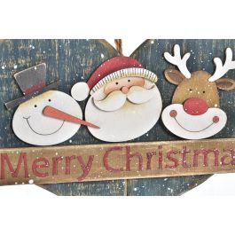 DKD Home Decor Adornos Colgantes de Navidad Tradicionales en Madera, Colores Rojo y Verde - Pack 12 Unidades Surtidas