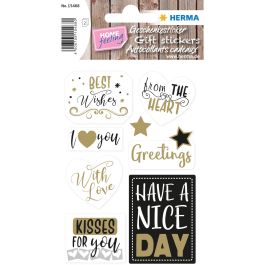 HERMA 15468 Geschenkesticker HOME Best Wishes Goldprägung, 14 stickers de papel multicolor en blíster Precio: 13.50000025. SKU: B1FH8HMJ5Y