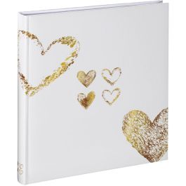Hama Lazise gold Buchalbum 29x32 50 weie Seiten Hochzeit 2363