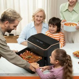 Cosori COS1730416443719 Freidora sin aceite Doble Fuego Twinfry Chef Edition, 10 L, 6 Programas, 2800 W, Negra