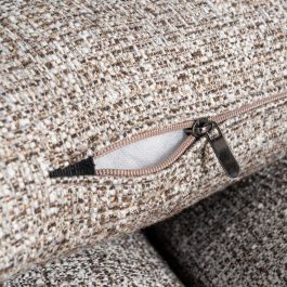 Sofá 3 Plazas Gris Oscuro Tejido-Madera 221 X 90 X 87 cm