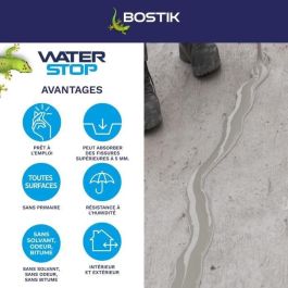 Bostik BOS3549212466909 Membrana Impermeabilizante Waterstop para Reparación de Fugas, Cubo 14 kg, Gris