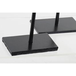 DKD Home Decor Portavelas Rosa Azul Cristal Metal 12 x 12 x 24 cm (2 Unidades)