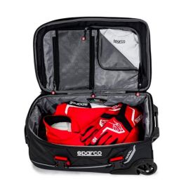 Sparco S016438MRRS Mochila de Viaje Negro-Rojo Grande 142 Litros Estilo Martini Racing
