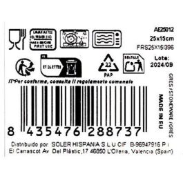 La Mediterranea Fuente Rectangular Aelia Elite Brillo 25 x 15 cm (18 Unidades)