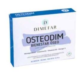 DIMEFAR Osteodim Bienestar Óseo con Vitaminas D y K2 para Huesos Fuertes, Suplemento Alimenticio 30 Cápsulas Precio: 14.6899995. SKU: B1F3EPZZ3C