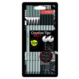 Estuche Rotuladores Creative Tips Arty con 10 Rotuladores (5 Puntas Diferentes) En Color Negro y Gris Stabilo 89/10-1-20 Precio: 16.78999993. SKU: B188QAP8N6