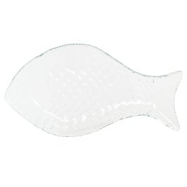 DKD Home Decor Hangzhou design 26a Bandeja Mediterraneo Azul Celeste Cristal Set de 3 Piezas 21 x 2.8 x 39 cm