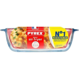 Pyrex Fuente Cuadrada Prepware Vidrio Transparente 20x17 cm - 1L Resistente A Rayaduras Apto Horno Microondas Congelador