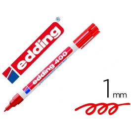 Edding Marcador Permanente 400 Rojo Punta Redonda 1 mm Recargable Precio: 20.50000029. SKU: B12TG7EXTW