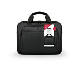 Port Designs S17 Maletín para Portátil 17 pulgadas Negro Lona Mate con Protección Reforzada, Correa de Transporte y Bolsillos