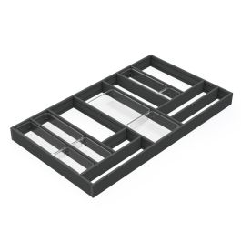 Emuca Organizador para cajón Alumount 900x500, Aluminio, Gris antracita
