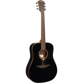 LAG Tramontane 118 Guitarra Acústica Dreadnought Negra Brillante