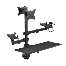 TooQ Soporte de Mesa para 2 Pantallas de 17” a 32”, TPV, Impresora, Terminal, Lector y Teclado, Negro Precio: 57.49999981. SKU: B1KB78N384