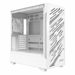 XPG STARKER AIR BTF Midi Tower Caja PC Gaming Panel Perforado con 4 Ventiladores ARGB, Compatible ATX Conector Inverso, Blanco