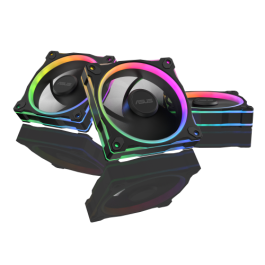 Asus MR120 Fan ARGB Black 3in1 Ventilador para Carcasa de Ordenador, 12 cm, Negro