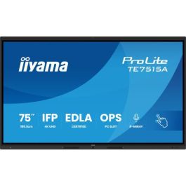 iiyama TE7515A-B1AG Pantalla Interactiva 75" 4K UHD IPS Android 14, 16GB RAM/128GB Almacenamiento, Wi-Fi 6, USB-C