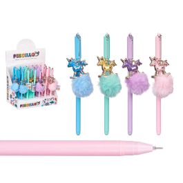 Bolígrafo Pompon Caballito Surtidos Pincello - 4x18x3 cm, Azul/Morado/Rosa/Verde (48 Unidades) Precio: 41.94999941. SKU: B19X8NZQBY