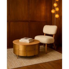 Mesa Centro Glam DKD Home Decor Dorado 90 x 45 x 90 cm Mesa Centro Glam DKD Home Decor Dorado 90 x 45 x 90 cm