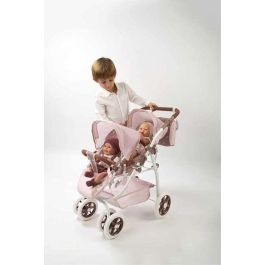 Muñecas Arias Coche Muñeca Gemelar Bear con Bolso, 45x70x73 cm, Manillar Ajustable 47-77 cm, Edad 3+ años Muñecas Arias Coche Muñeca Gemelar Bear con Bolso, 45x70x73 cm, Manillar Ajustable 47-77 cm, Edad 3+ años