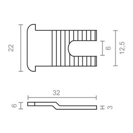 Cerradero lengüeta 6818-25 zincado Cerradero lengüeta 6818-25 zincado