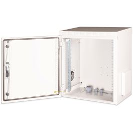 Digitus Carcasa de Pared IP55 para Exterior 600x450mm, Rack Mural de 19", 100 kg, Color Gris