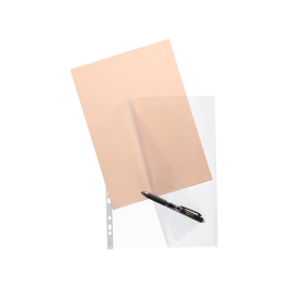 Q-connect Funda Multitaladro Din A4 Cristal 80 Micras Bolsa 25 Unidades Apertura Superior Lateral Izquierda