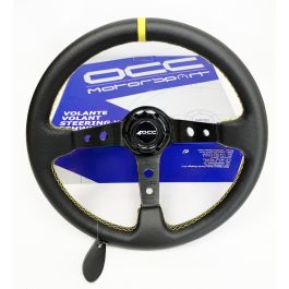 Occ Motorsport Volante Track OCCVOL004 Desplazado Piel Artificial Brazos Negros 350mm Deportivo