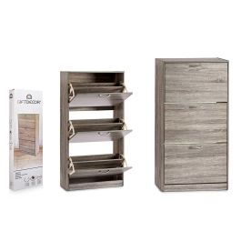 Zapatero de Madera 3 Pisos Gris Oscuro Giftdecor 60x116x24 cm Precio: 60.78999949. SKU: S3609067