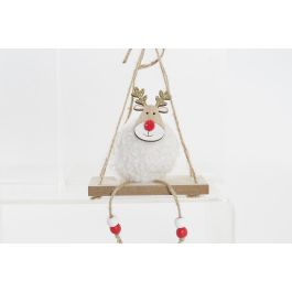 Decoracion Colgante Navidad Tradicional DKD Home Decor Blanco Natural 5 x 28 x 11 cm (12 Unidades)