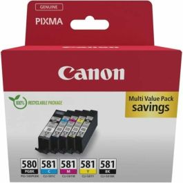 CANON Cartucho Pack 5 Colores PGI580BK / CLI581CMYK MULTI ECOPACK - SEC (con alarma) Precio: 57.95000002. SKU: B1BXCPDAN6