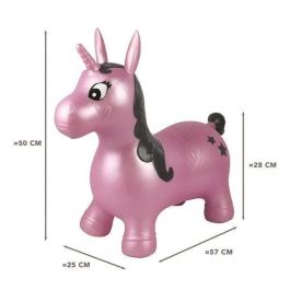 Lexibook Unicornio de Salto Inflable Púrpura para Niños y Niñas a partir de 3 Años - Caballo Hinchable Estable y Seguro 50x45cm