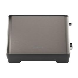 Aiwa ABT-1000 Tostadora Eléctrica, 1000W, 2 Ranuras, Acero Inoxidable, Diseño Moderno y Compacto, Funciones Descongelar y Recalentar, Modelo KOTAN