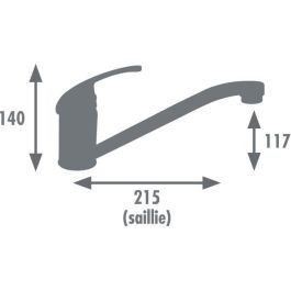 Edouard Rousseau ROU3047404052775 Mezclador de Fregadero Cardiff Cromo Caño Giratorio Ahorro de Agua