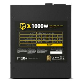 Nox NXHUMMERX1000WGD Fuente Alimentación 1000W 80 Plus Gold Modular Ventilador 12cm Ultra Silencioso Protecciones OVP SCP OPP