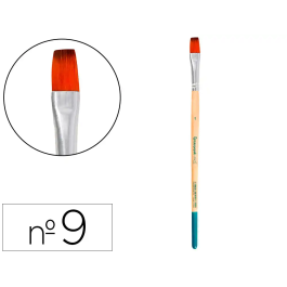 Liderpapel Pincel N 9 Punta Plana Pelo Sintético Certificado FSC para Acrílica y Acuarela Precio: 34.5092. SKU: B15R5GDGFG