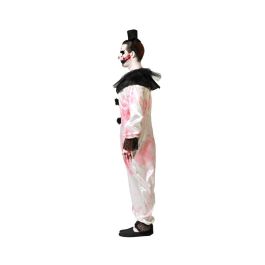 Disfraz Payaso Macabro Para Hombre Mono Blanco Y Negro Halloween Talla XS-S
